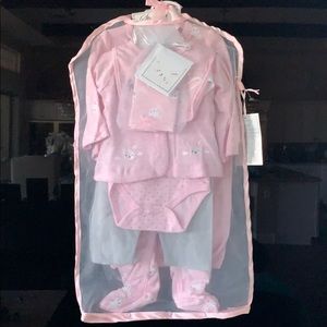 NWT/nylon bag 7 piece coordinating baby girl set
